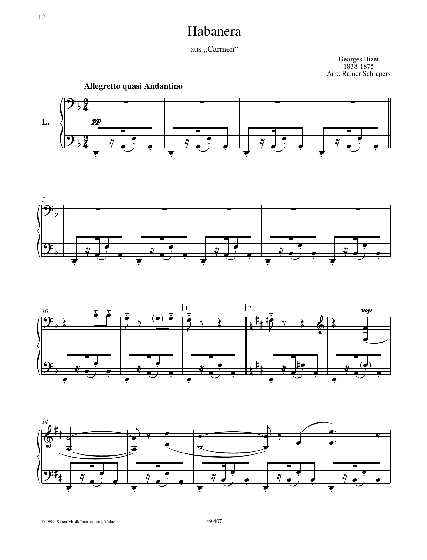Learn to play Georges Bizet Habañera sheet music for Piano Solo in minutes. Georges Bizet Habañera sheet music preview music notes and score for Piano Solo including 3 page(s)