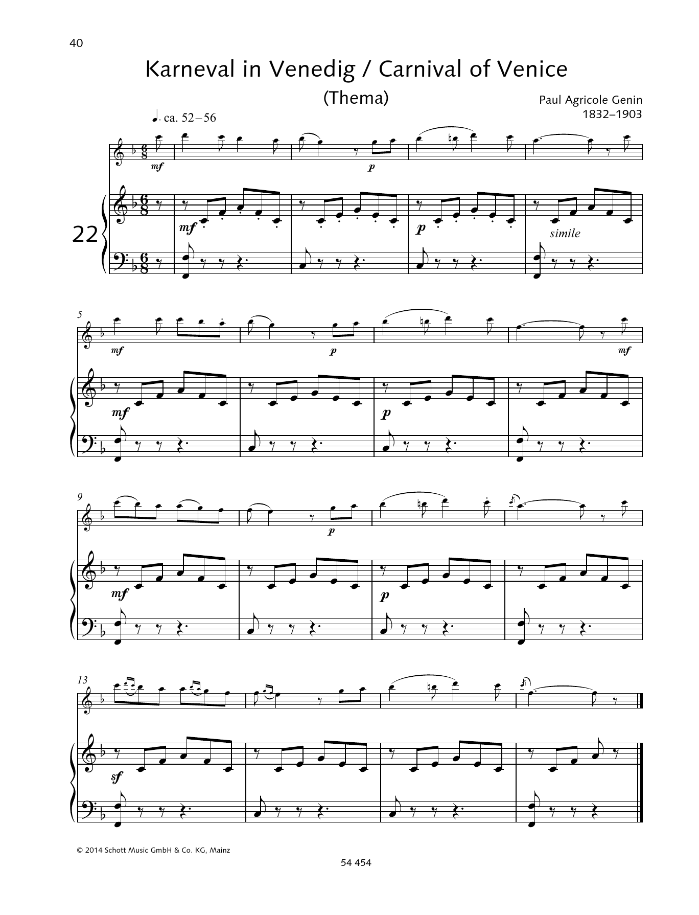 Learn to play Gerda Koppelkamm-Martini Carnival of Venice sheet music for Woodwind Solo in minutes. Gerda Koppelkamm-Martini Carnival of Venice sheet music preview music notes and score for Woodwind Solo including 2 page(s)