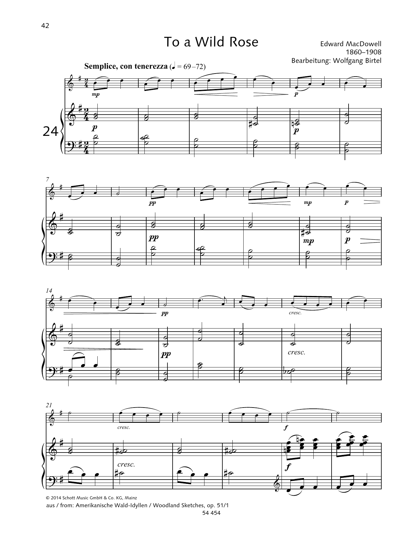 Learn to play Gerda Koppelkamm-Martini To a Wild Rose sheet music for Woodwind Solo in minutes. Gerda Koppelkamm-Martini To a Wild Rose sheet music preview music notes and score for Woodwind Solo including 3 page(s)
