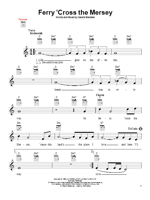 Learn to play Gerry And The Pacemakers Ferry 'Cross the Mersey sheet music for Easy Piano in minutes. Gerry And The Pacemakers Ferry 'Cross the Mersey sheet music notes and chords
