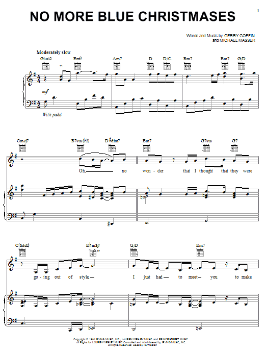 Learn to play Gerry Goffin No More Blue Christmases sheet music for Easy Piano in minutes. Gerry Goffin No More Blue Christmases sheet music notes and chords