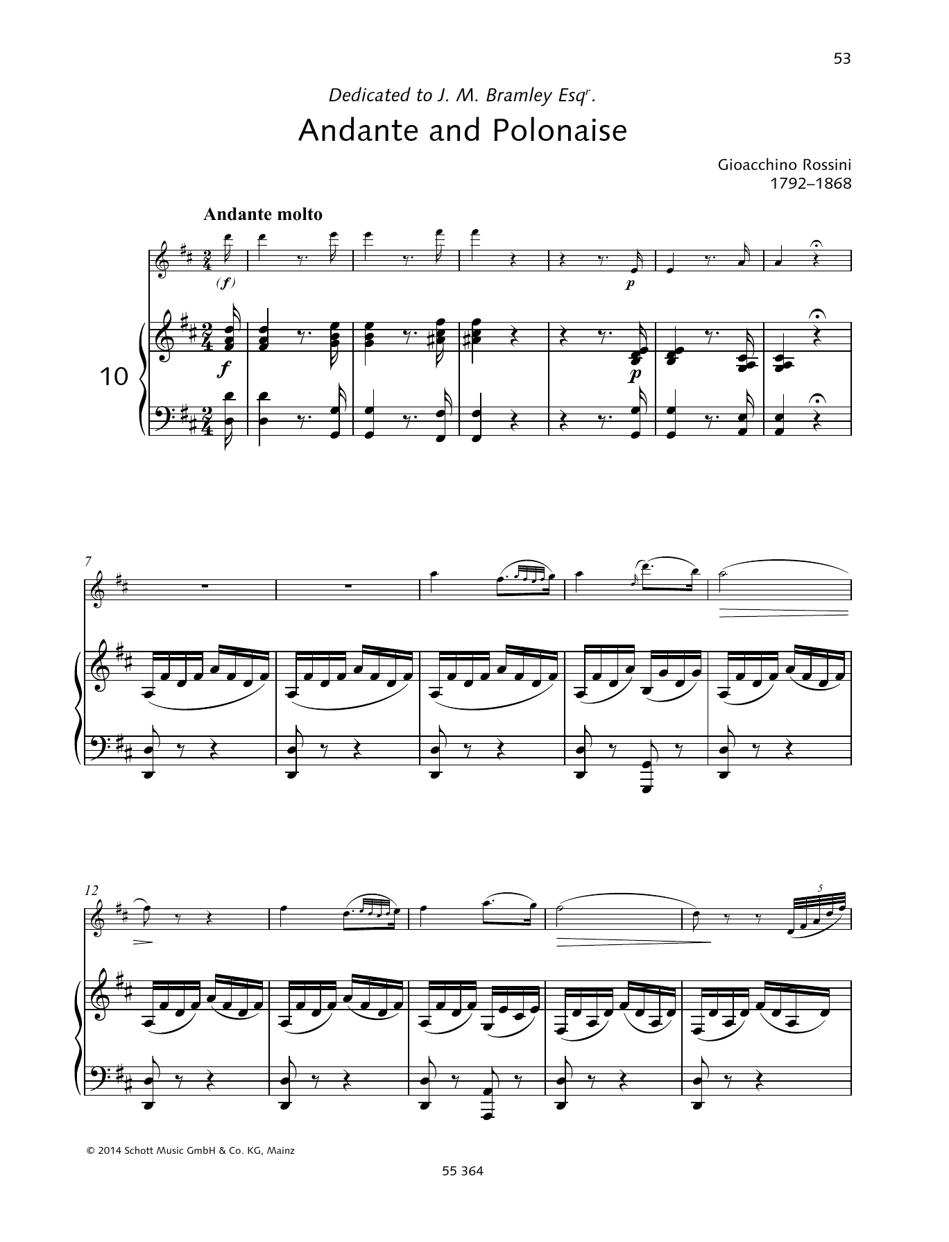 Learn to play Gioacchino Rossini Andante and Polonaise sheet music for Woodwind Solo in minutes. Gioacchino Rossini Andante and Polonaise sheet music preview music notes and score for Woodwind Solo including 8 page(s)