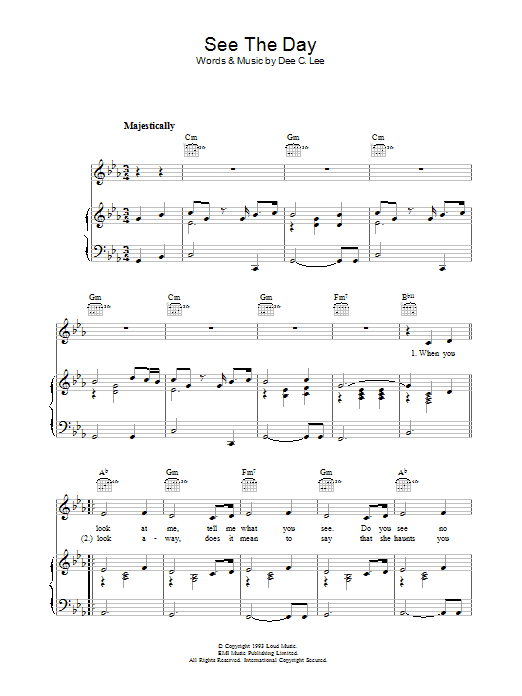 Learn to play Girls Aloud See The Day sheet music for Piano, Vocal & Guitar (Right-Hand Melody) in minutes. Girls Aloud See The Day sheet music preview music notes and score for Piano, Vocal & Guitar (Right-Hand Melody) including 4 page(s)