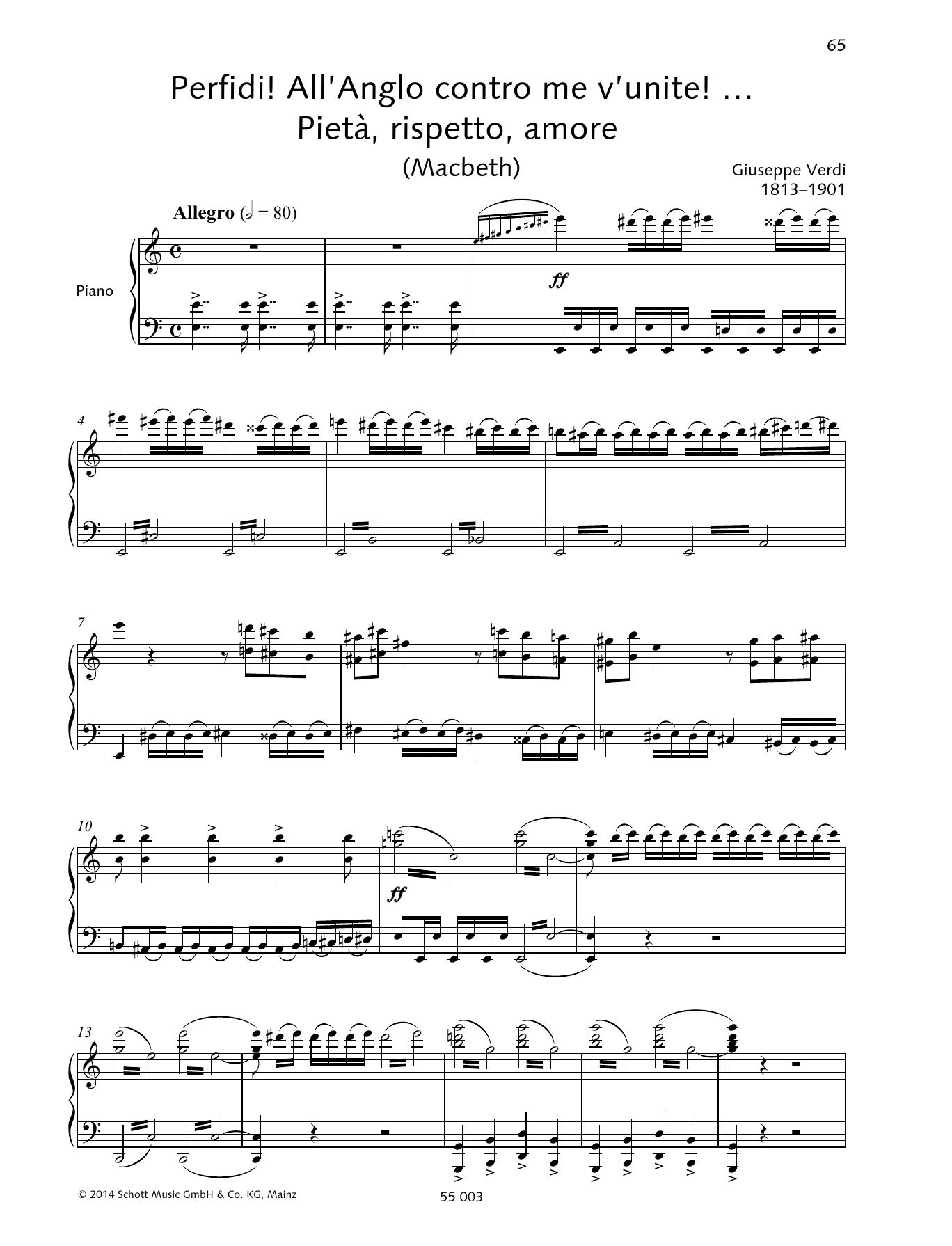 Giuseppe Verdi Perfidi! All'Anglo contro me v'unite!... Pietà, rispetto, amore sheet music, chords, lyrics - Printable PDF for Piano & Vocal