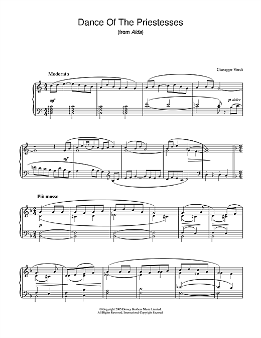 Learn to play Giuseppe Verdi Dance Of The Priestesses (from Aida) sheet music for Piano in minutes. Giuseppe Verdi Dance Of The Priestesses (from Aida) sheet music notes and chords
