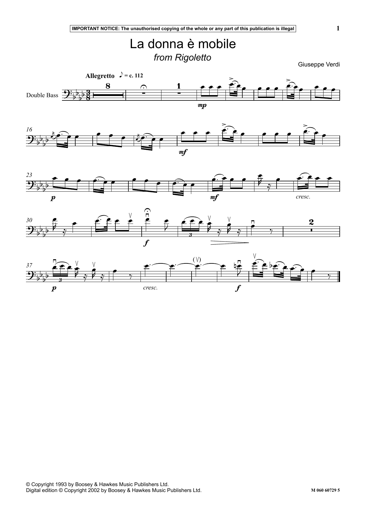 Learn to play Giuseppe Verdi La Donna E Mobile (from Rigoletto) sheet music for Piano in minutes. Giuseppe Verdi La Donna E Mobile (from Rigoletto) sheet music notes and chords