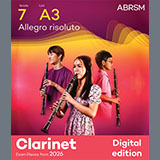 Download or print Giuseppi Tartini Allegro risoluto (Grade 7, list A3, from the ABRSM Clarinet Syllabus from 2026) Sheet Music Printable PDF 8-page score for Classical / arranged Clarinet Solo SKU: 1765133