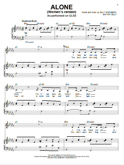 Learn to play Glee Cast Alone sheet music for Piano & Vocal in minutes. Glee Cast Alone sheet music preview music notes and score for Piano & Vocal including 6 page(s)