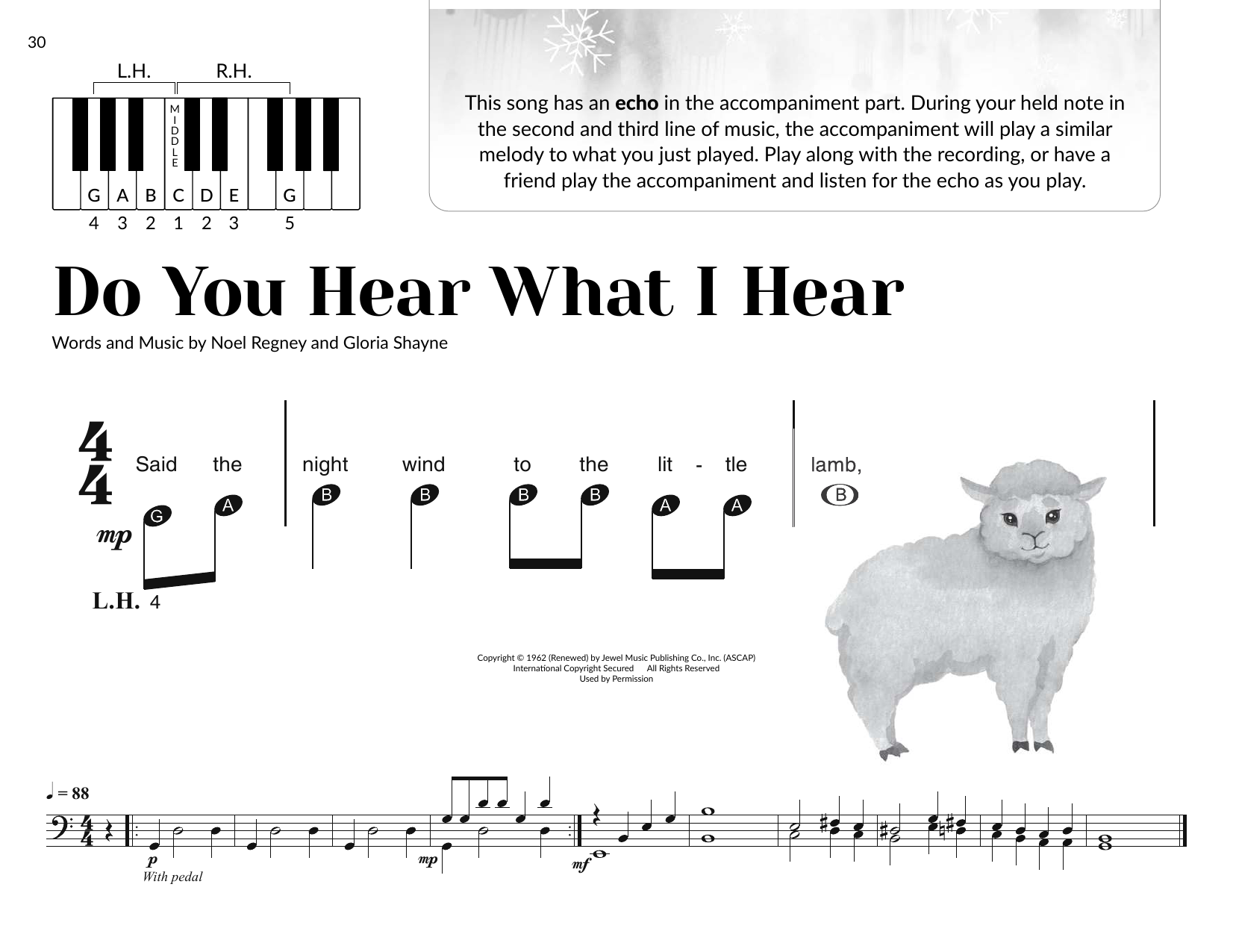 Gloria Shayne Do You Hear What I Hear (arr. Brittany McCorriston) sheet music, chords, lyrics - Printable PDF for Very Beginner Piano