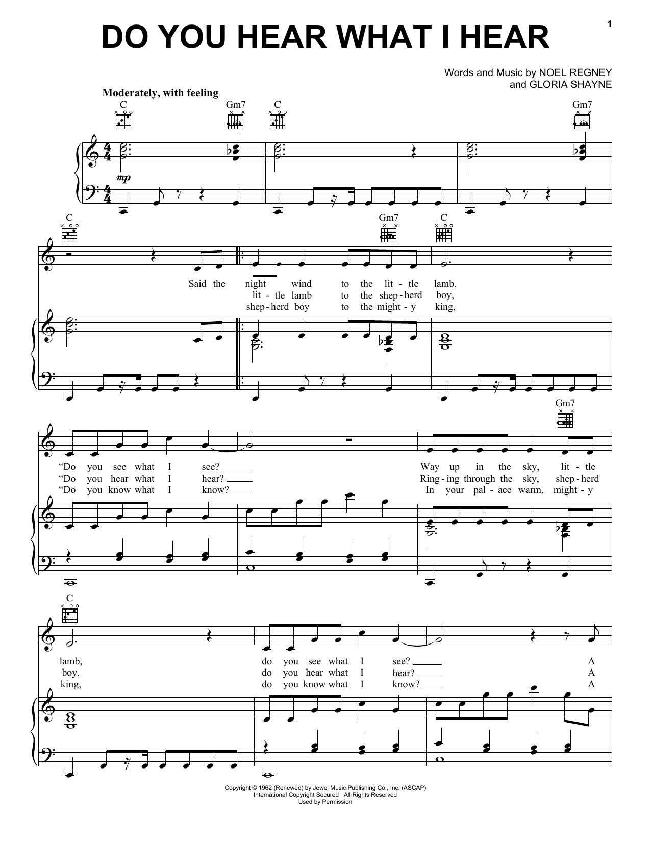 Learn to play Gloria Shayne Do You Hear What I Hear sheet music for Guitar with strumming patterns in minutes. Gloria Shayne Do You Hear What I Hear sheet music notes and chords