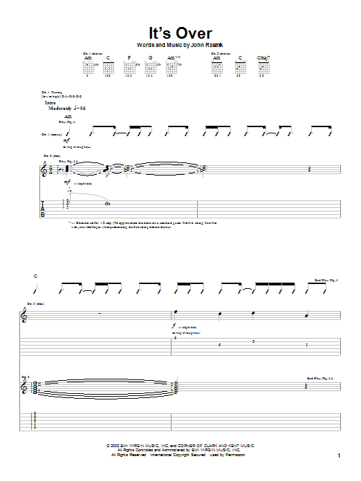 Learn to play Goo Goo Dolls It's Over sheet music for Guitar Tab in minutes. Goo Goo Dolls It's Over sheet music notes and chords