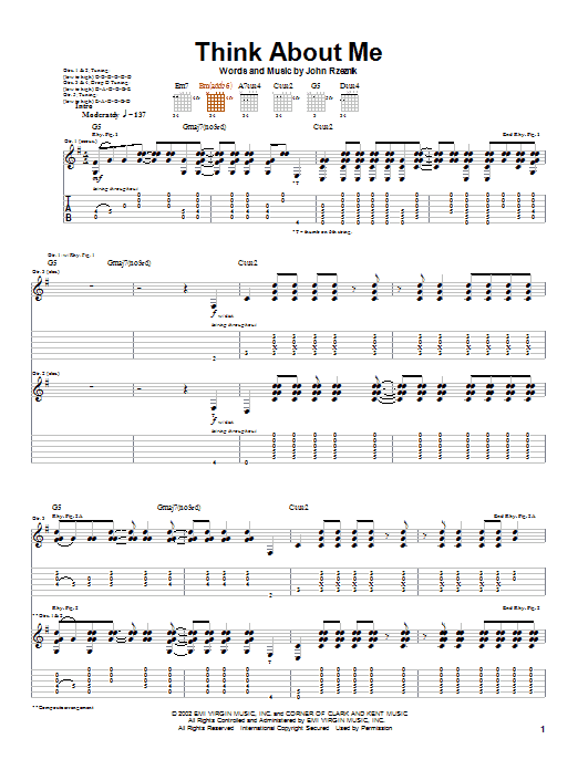 Learn to play Goo Goo Dolls Think About Me sheet music for Guitar Tab in minutes. Goo Goo Dolls Think About Me sheet music notes and chords