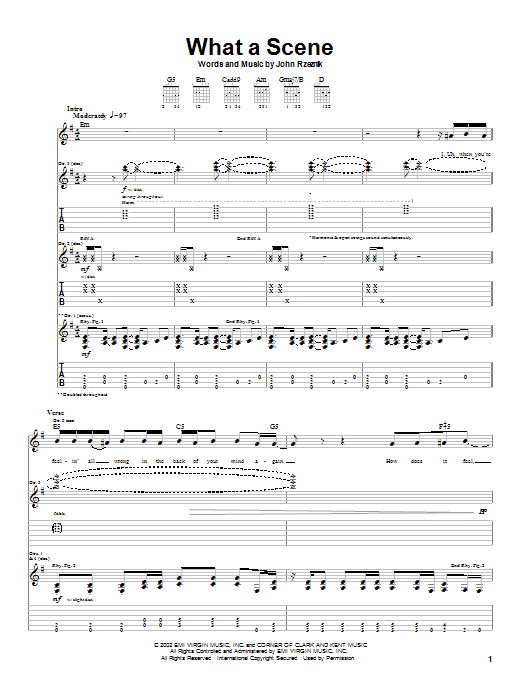 Learn to play Goo Goo Dolls What A Scene sheet music for Guitar Tab in minutes. Goo Goo Dolls What A Scene sheet music notes and chords