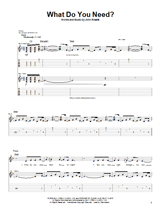 Learn to play Goo Goo Dolls What Do You Need? sheet music for Guitar Tab in minutes. Goo Goo Dolls What Do You Need? sheet music preview music notes and score for Guitar Tab including 7 page(s)