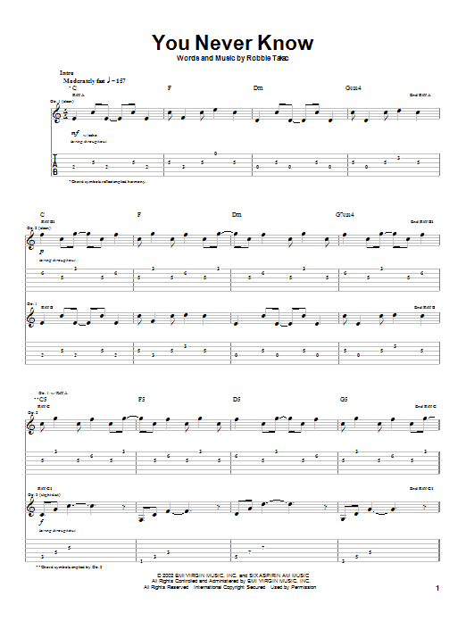 Learn to play Goo Goo Dolls You Never Know sheet music for Guitar Tab in minutes. Goo Goo Dolls You Never Know sheet music notes and chords