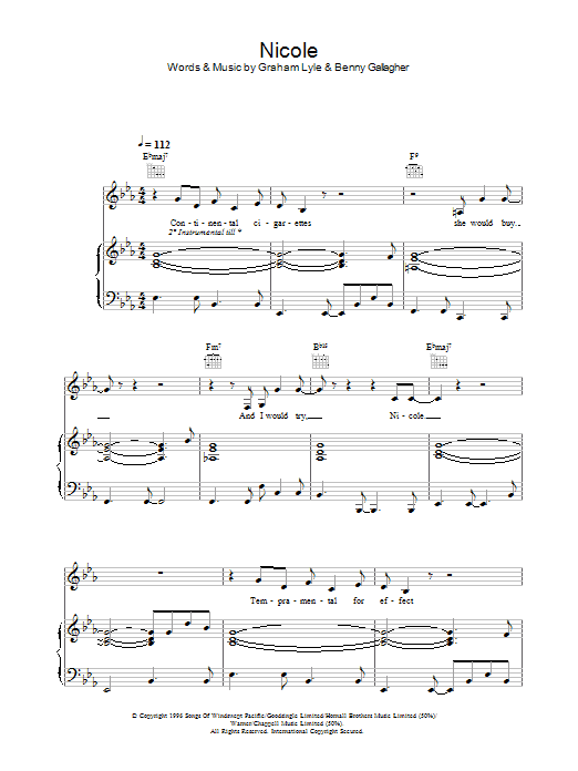 Learn to play Graham Lyle Nicole sheet music for Piano, Vocal & Guitar in minutes. Graham Lyle Nicole sheet music preview music notes and score for Piano, Vocal & Guitar including 3 page(s)