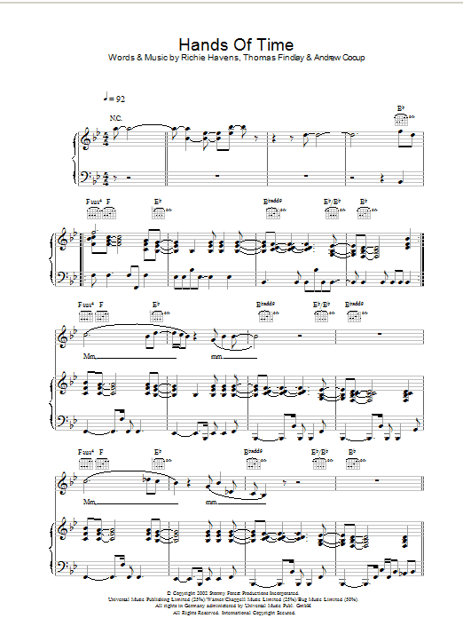 Learn to play Groove Armada Hands Of Time sheet music for Piano, Vocal & Guitar in minutes. Groove Armada Hands Of Time sheet music preview music notes and score for Piano, Vocal & Guitar including 5 page(s)