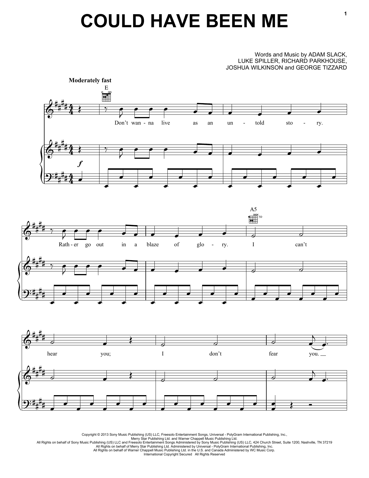 Halsey Could Have Been Me (from Sing 2) sheet music preview music notes and score for Piano, Vocal & Guitar Chords (Right-Hand Melody) including 6 page(s)