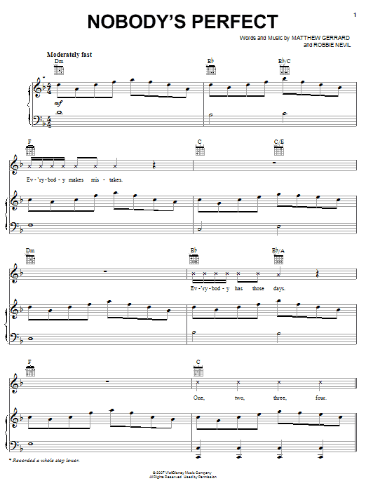 Learn to play Hannah Montana Nobody's Perfect sheet music for Easy Guitar Tab in minutes. Hannah Montana Nobody's Perfect sheet music preview music notes and score for Easy Guitar Tab including 5 page(s)