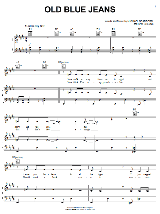Learn to play Hannah Montana Old Blue Jeans sheet music for Easy Guitar Tab in minutes. Hannah Montana Old Blue Jeans sheet music preview music notes and score for Easy Guitar Tab including 3 page(s)