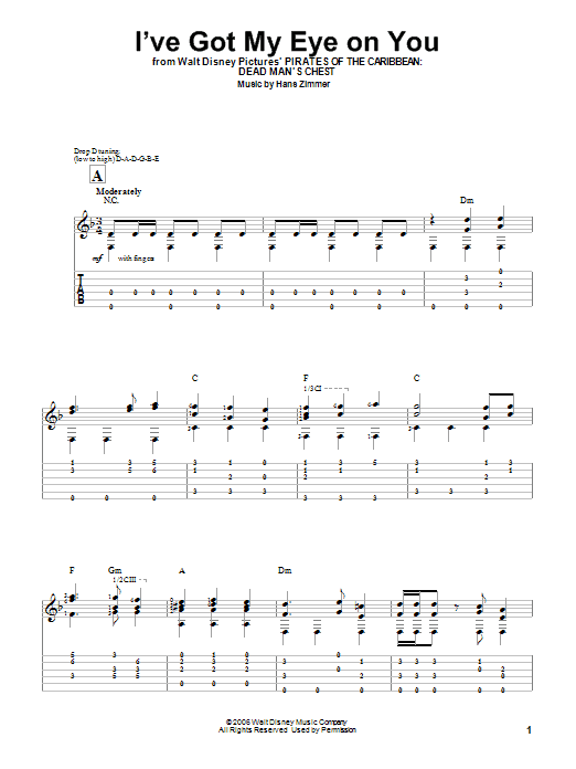 Learn to play Hans Zimmer I've Got My Eye On You sheet music for Easy Guitar Tab in minutes. Hans Zimmer I've Got My Eye On You sheet music preview music notes and score for Easy Guitar Tab including 2 page(s)
