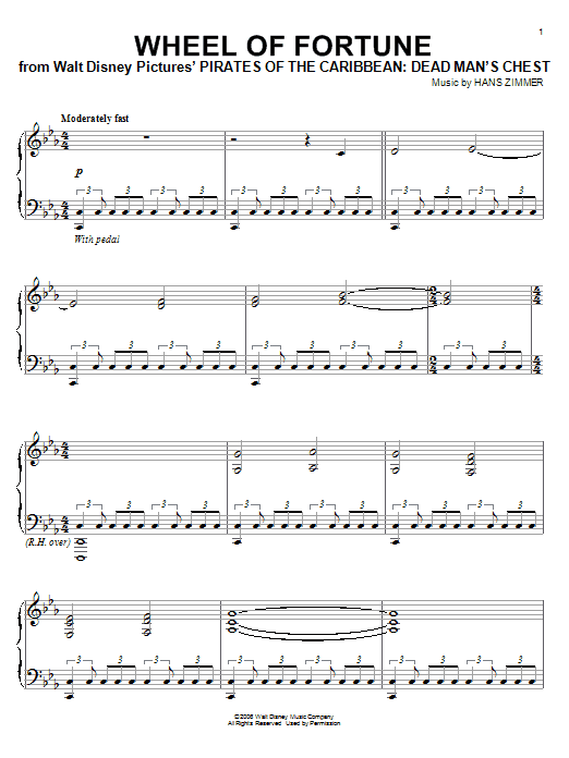 Learn to play Hans Zimmer Wheel Of Fortune sheet music for Piano in minutes. Hans Zimmer Wheel Of Fortune sheet music preview music notes and score for Piano including 12 page(s)