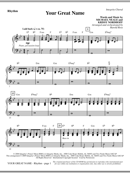 Learn to play Harold Ross Your Great Name - Rhythm sheet music for Choir Instrumental Pak in minutes. Harold Ross Your Great Name - Rhythm sheet music preview music notes and score for Choir Instrumental Pak including 4 page(s)