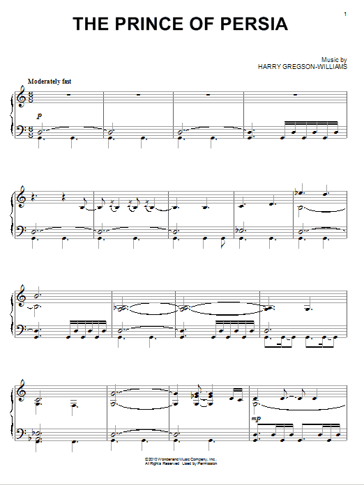 Learn to play Harry Gregson-Williams The Prince Of Persia sheet music for Piano in minutes. Harry Gregson-Williams The Prince Of Persia sheet music notes and chords