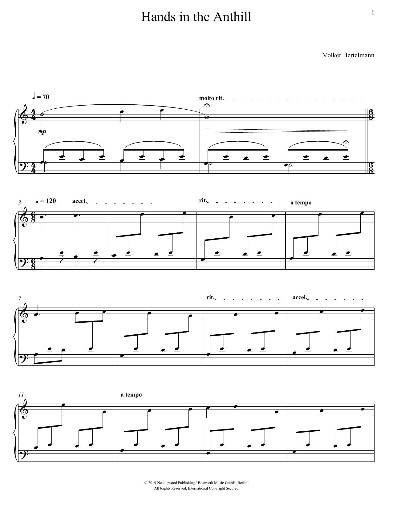 Learn to play Hauschka Hands In The Anthill sheet music for Piano Solo in minutes. Hauschka Hands In The Anthill sheet music preview music notes and score for Piano Solo including 4 page(s)