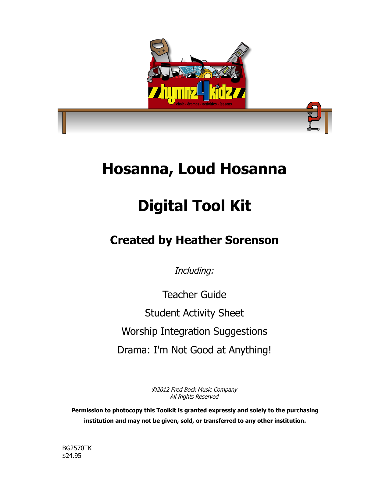 Heather Sorenson Hosanna, Loud Hosanna sheet music, chords, lyrics - Printable PDF for Choir Tool Kit