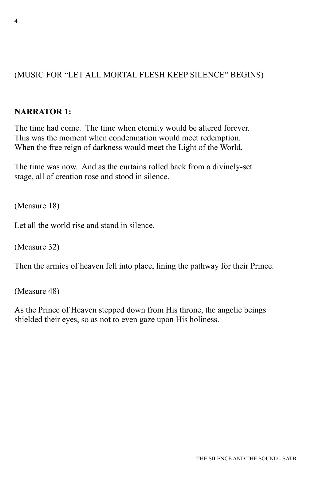 Heather Sorenson The Silence and The Sound sheet music, chords, lyrics - Printable PDF for SATB