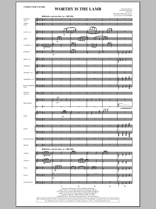 Learn to play Heather Sorenson Worthy Is The Lamb - Score sheet music for Choir Instrumental Pak in minutes. Heather Sorenson Worthy Is The Lamb - Score sheet music preview music notes and score for Choir Instrumental Pak including 18 page(s)