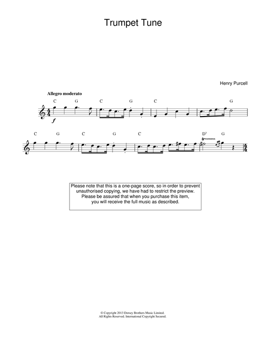 Learn to play Henry Purcell Trumpet Tune sheet music for Organ in minutes. Henry Purcell Trumpet Tune sheet music notes and chords