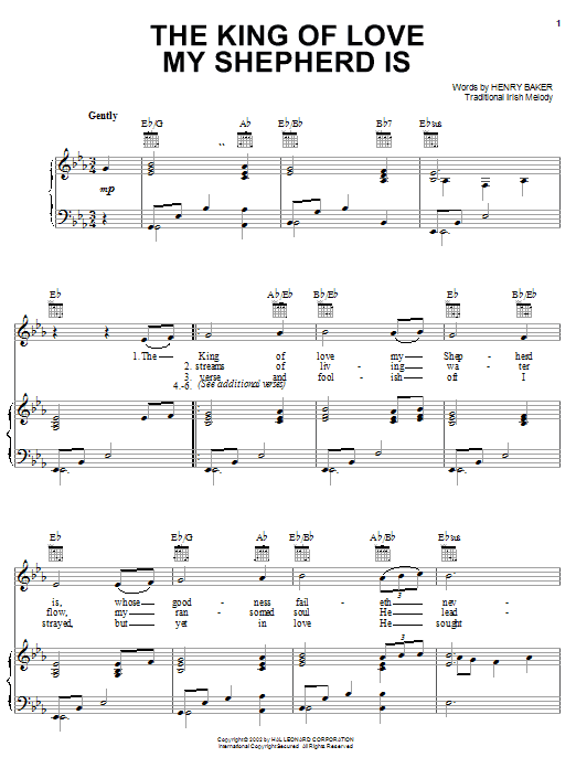 Learn to play Henry Williams Baker The King Of Love My Shepherd Is sheet music for Easy Piano in minutes. Henry Williams Baker The King Of Love My Shepherd Is sheet music preview music notes and score for Easy Piano including 3 page(s)