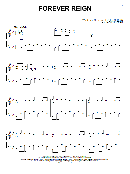 Learn to play Hillsong United Forever Reign sheet music for Piano in minutes. Hillsong United Forever Reign sheet music preview music notes and score for Piano including 5 page(s)