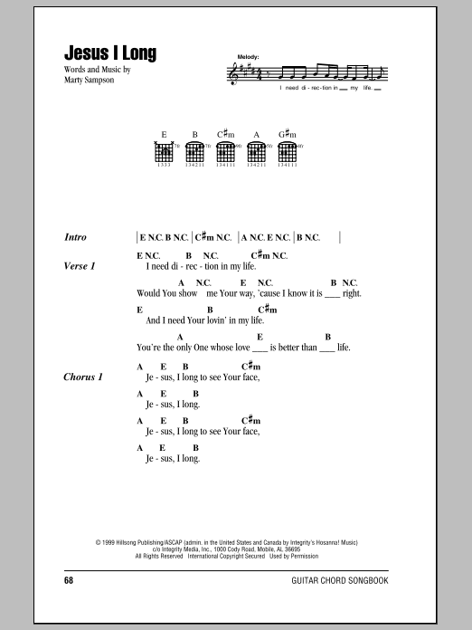 Learn to play Hillsong United Jesus I Long sheet music for Lyrics & Chords in minutes. Hillsong United Jesus I Long sheet music notes and chords