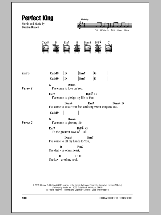 Learn to play Hillsong United Perfect King sheet music for Lyrics & Chords in minutes. Hillsong United Perfect King sheet music notes and chords