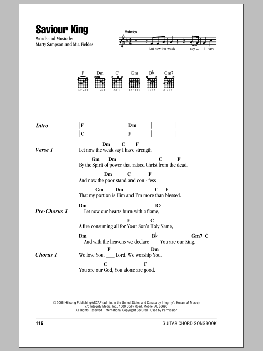 Learn to play Hillsong United Saviour King sheet music for Lyrics & Chords in minutes. Hillsong United Saviour King sheet music notes and chords