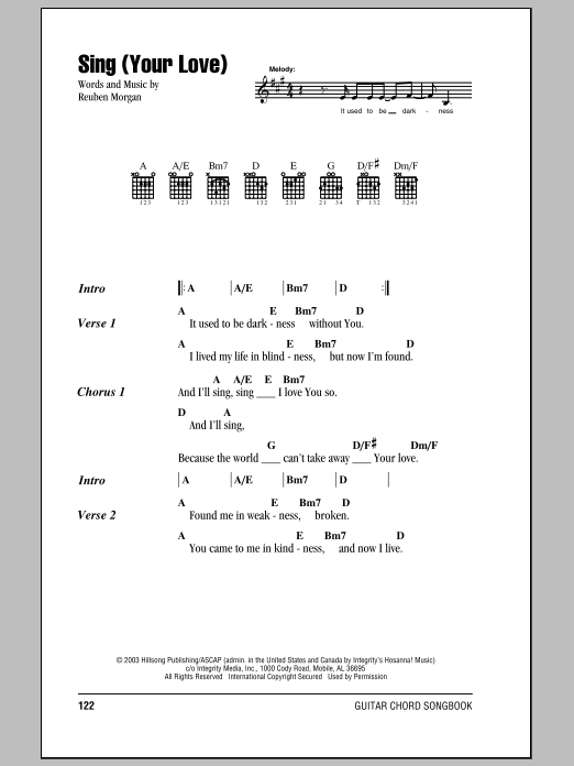Learn to play Hillsong United Sing (Your Love) sheet music for Lyrics & Chords in minutes. Hillsong United Sing (Your Love) sheet music notes and chords
