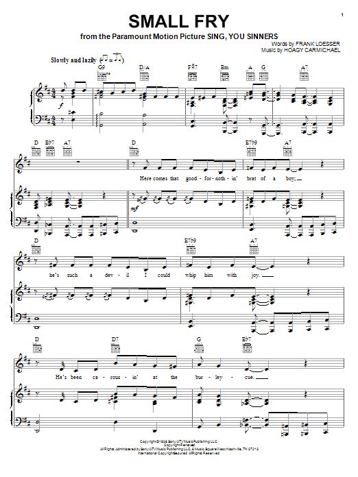 Learn to play Hoagy Carmichael Small Fry sheet music for Guitar Tab in minutes. Hoagy Carmichael Small Fry sheet music preview music notes and score for Guitar Tab including 2 page(s)