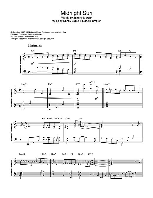 Learn to play Horace Silver Midnight Sun sheet music for Piano in minutes. Horace Silver Midnight Sun sheet music notes and chords