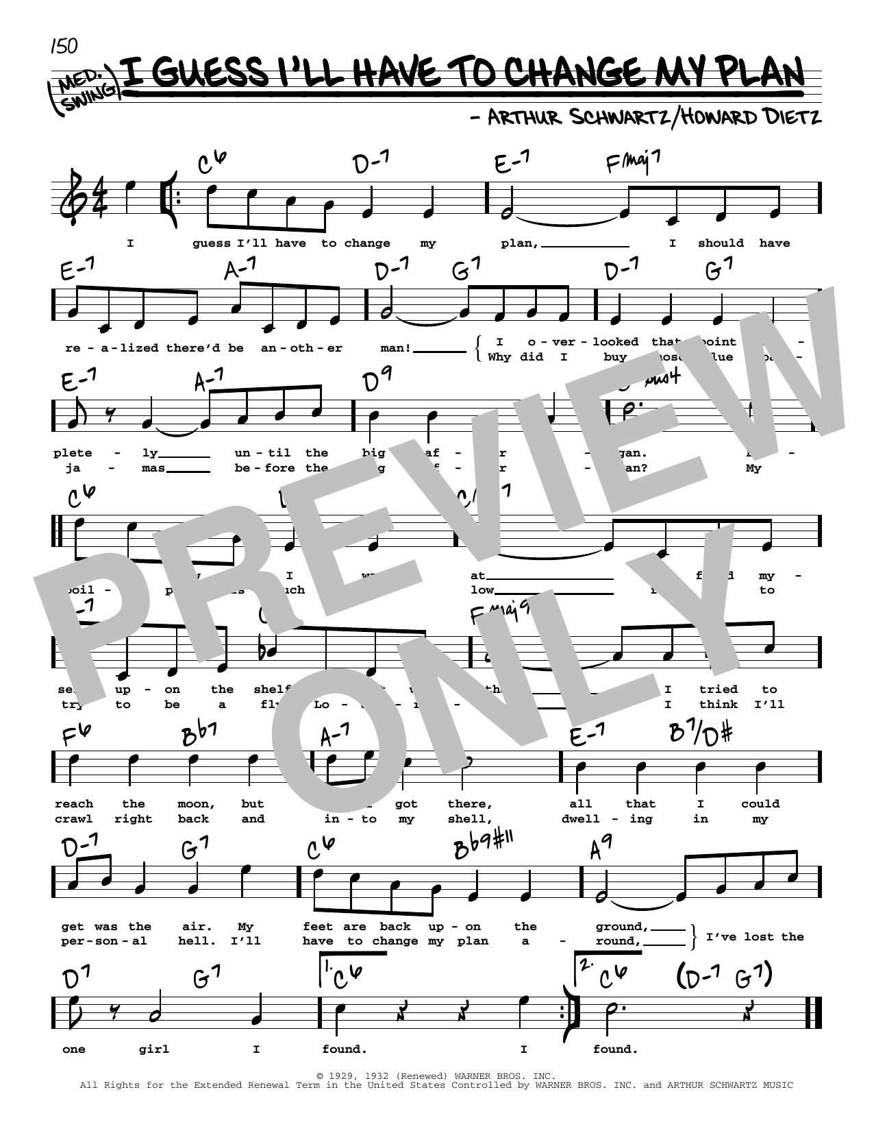 Learn to play Howard Dietz and Arthur Schwartz I Guess I'll Have To Change My Plan (High Voice) sheet music for Real Book – Melody, Lyrics & Chords in minutes. Howard Dietz and Arthur Schwartz I Guess I'll Have To Change My Plan (High Voice) sheet music preview music notes and score for Real Book – Melody, Lyrics & Chords including 1 page(s)