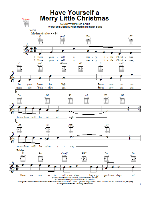 Hugh Martin "Have Yourself A Merry Little Christmas" Sheet Music | Download Printable Pdf Music Notes, Score & Chords 184902