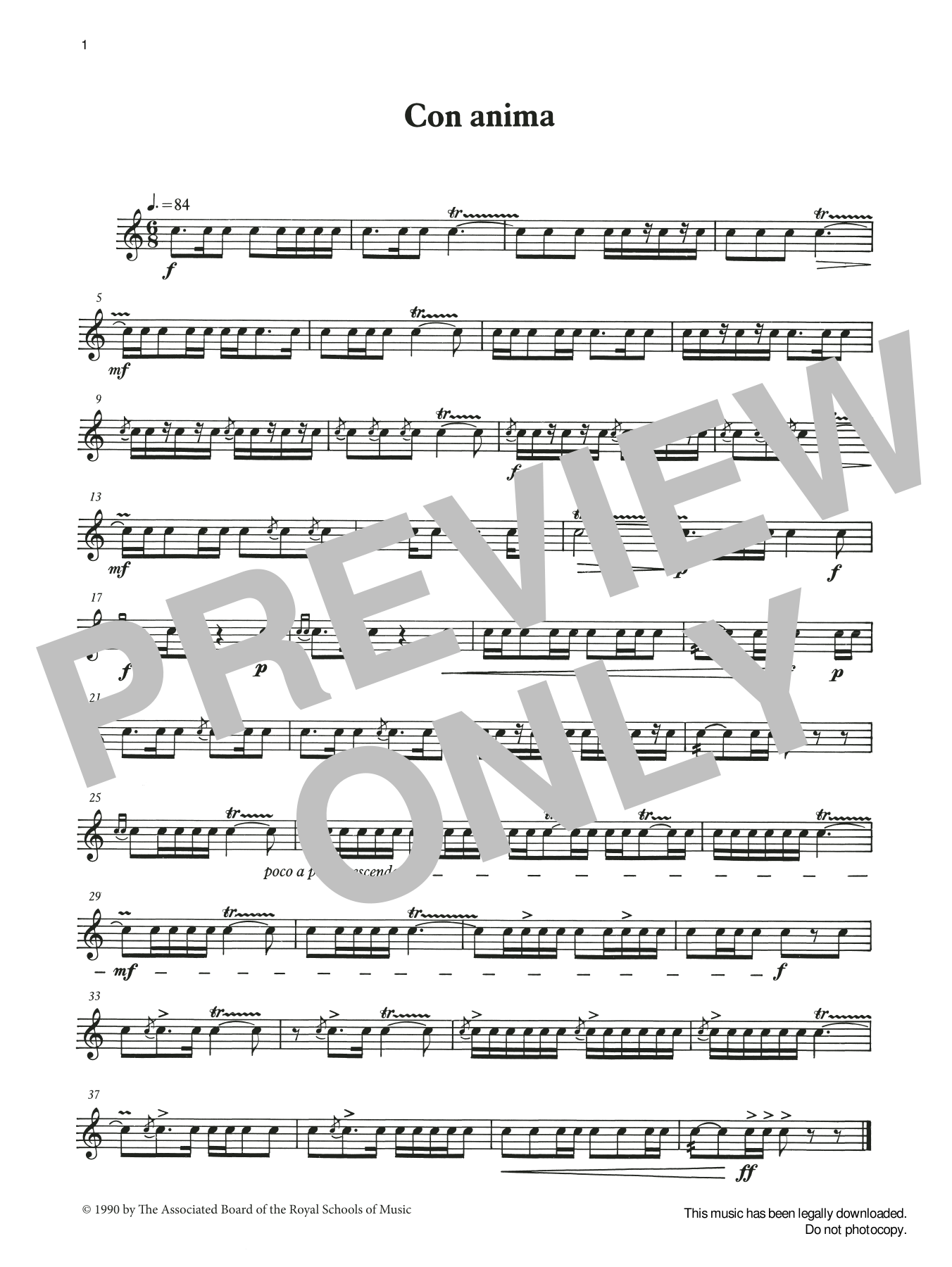 Ian Wright and Kevin Hathaway Con anima from Graded Music for Snare Drum, Book III sheet music, chords, lyrics - Printable PDF for Percussion Solo