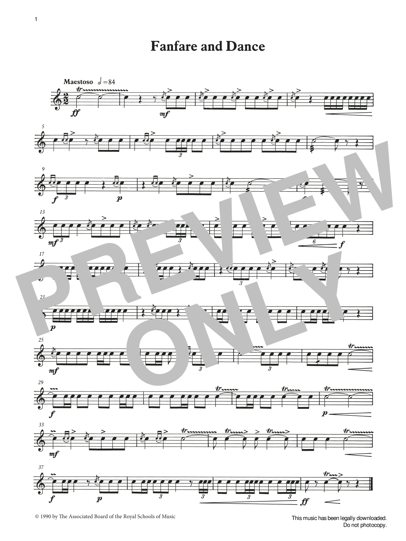 Ian Wright and Kevin Hathaway Fanfare and Dance from Graded Music for Snare Drum, Book III sheet music, chords, lyrics - Printable PDF for Percussion Solo