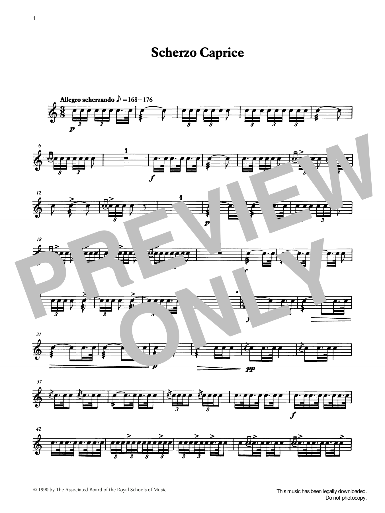 Ian Wright and Kevin Hathaway Scherzo Caprice from Graded Music for Snare Drum, Book IV sheet music, chords, lyrics - Printable PDF for Percussion Solo