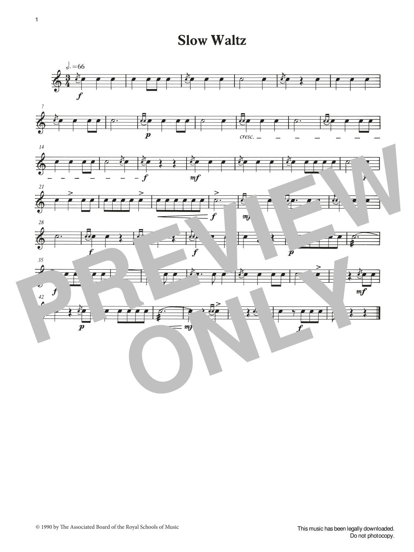 Ian Wright and Kevin Hathaway Slow Waltz from Graded Music for Snare Drum, Book II sheet music, chords, lyrics - Printable PDF for Percussion Solo