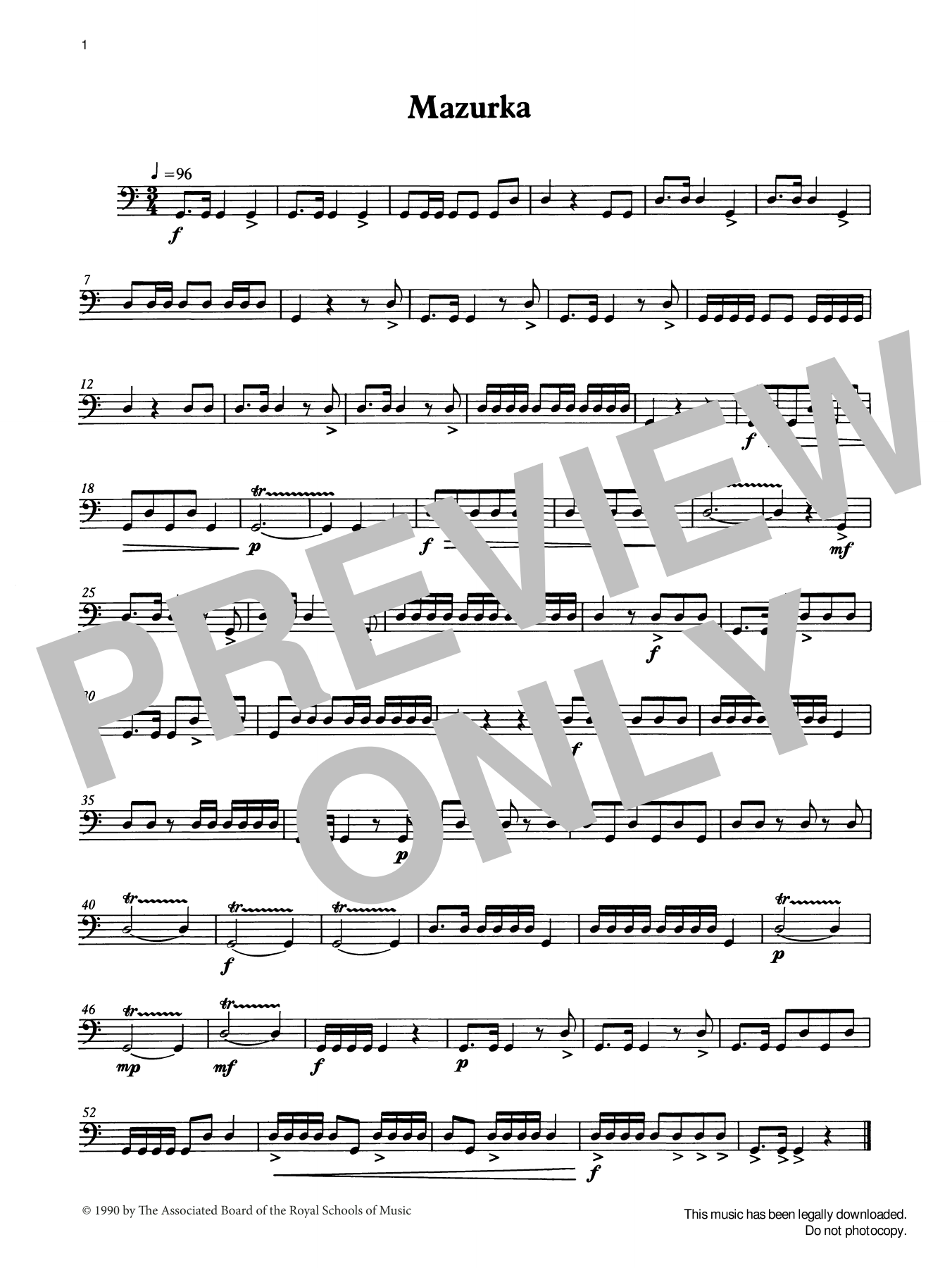 Ian Wright Mazurka from Graded Music for Timpani, Book II sheet music, chords, lyrics - Printable PDF for Percussion Solo