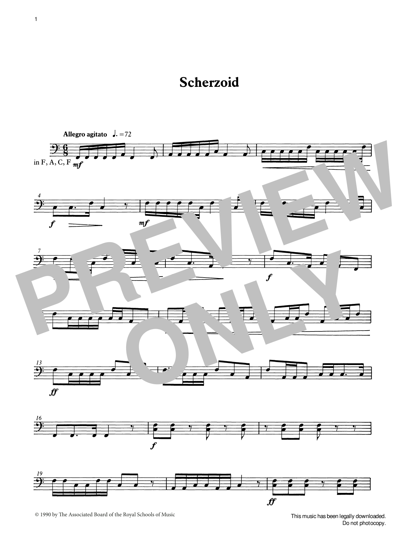 Ian Wright Scherzoid from Graded Music for Timpani, Book III sheet music, chords, lyrics - Printable PDF for Percussion Solo