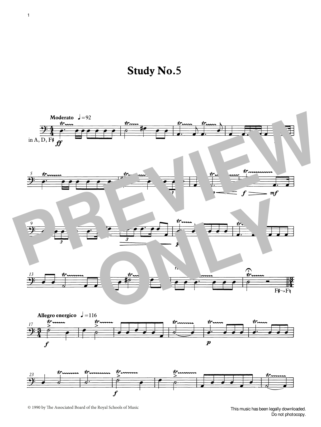 Ian Wright Study No.5 from Graded Music for Timpani, Book III sheet music, chords, lyrics - Printable PDF for Percussion Solo